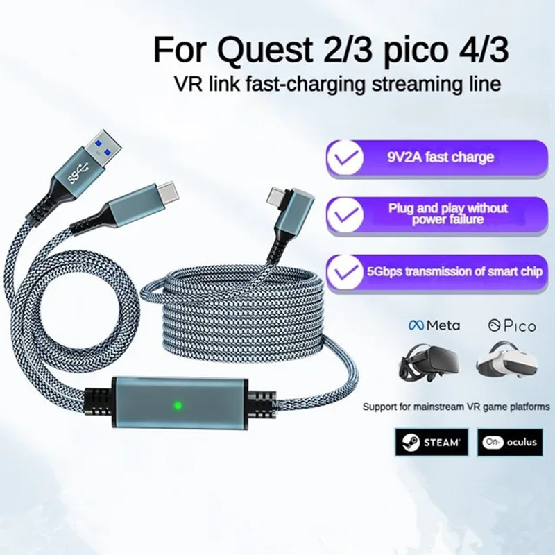 Link Cable 5M VR Headset Data  - огляд і ціна Vr Headset Pc