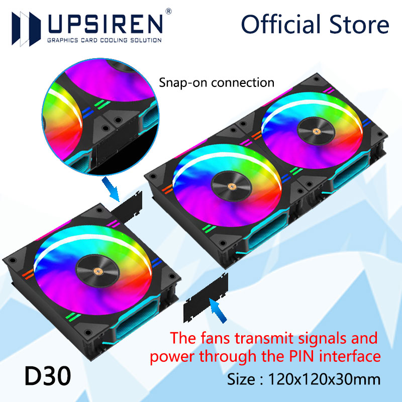 UPSIREN D30 120X120X30mm Compu - огляд і ціна Pc Water Cooling